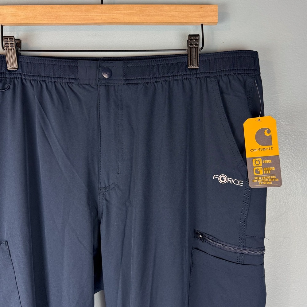 NEW Carhartt Force Modern Fit Twill Pants Mens XL Navy Blue Straight Leg Medical
